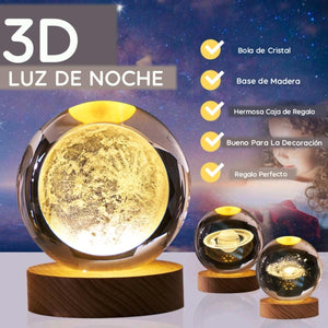 Lámpara Lunar 3D: Magia en Cristal